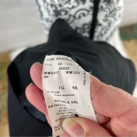 Armani Collezioni Printed Wool Silk Blend Blazer Jacket - Picture 11 of 11